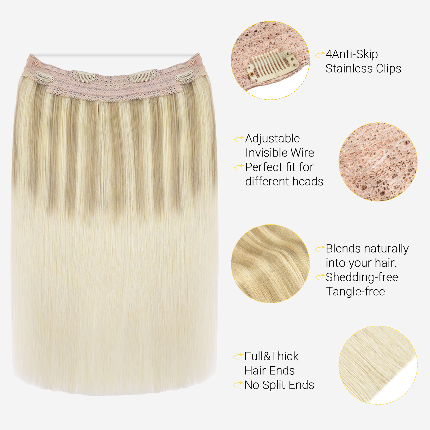 Sunmofavo Wire Halo Hair Exten - Tippet Line recensie en prijs