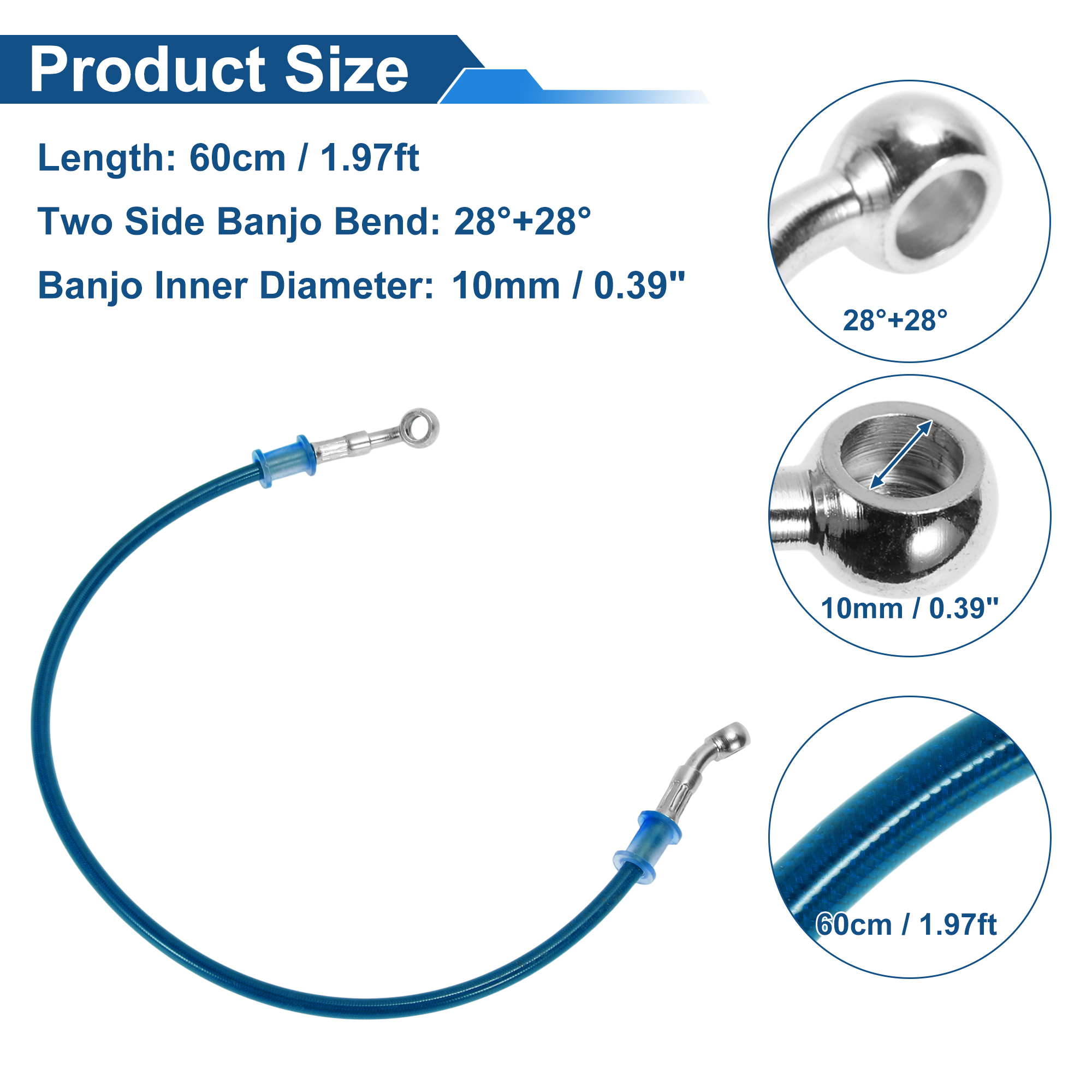 Motoforti 60cm Motorcycle Brak - Braided Line recensie en prijs