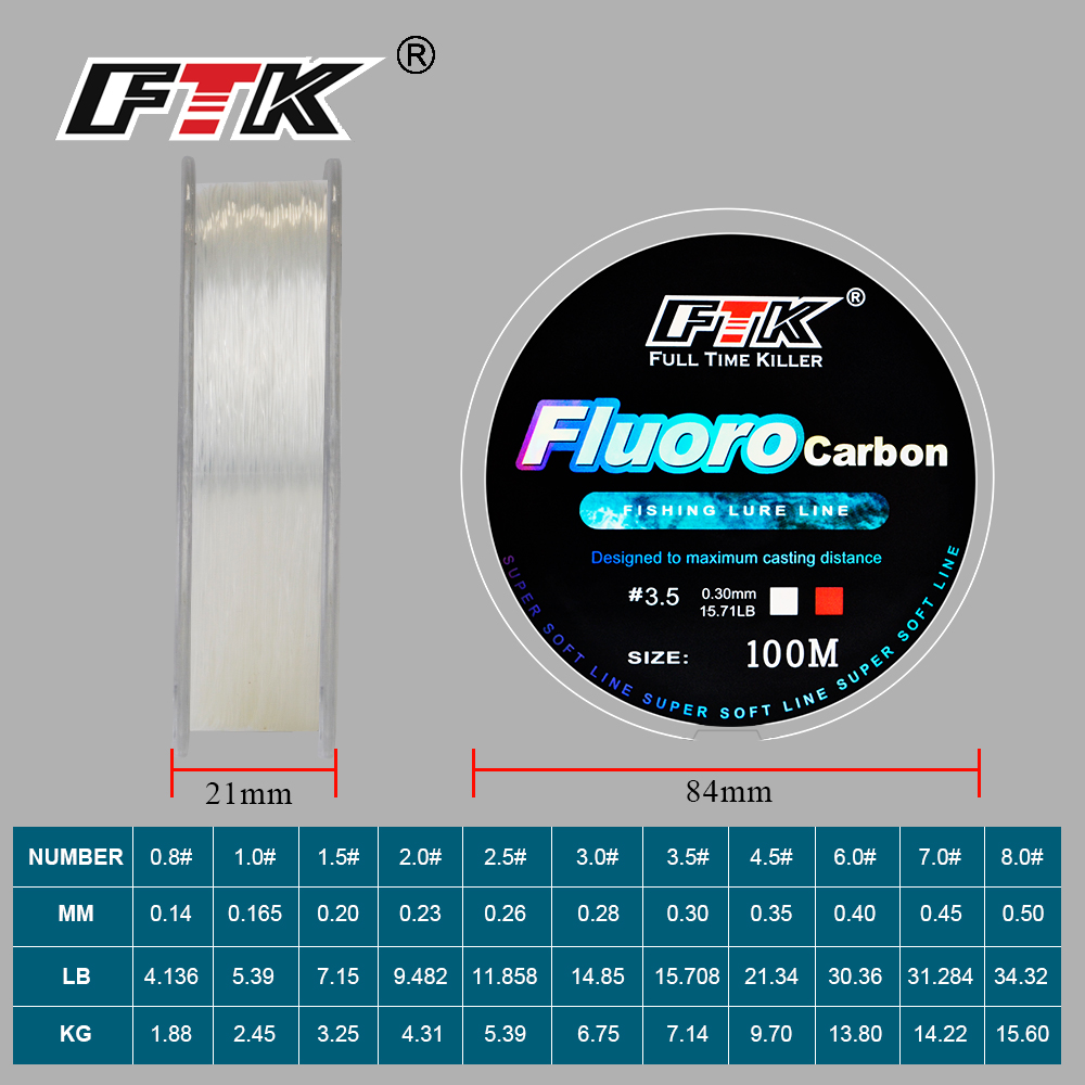 FTK 100M Fluorocarbon Fishing  - Fluorocarbon Line recensie en prijs