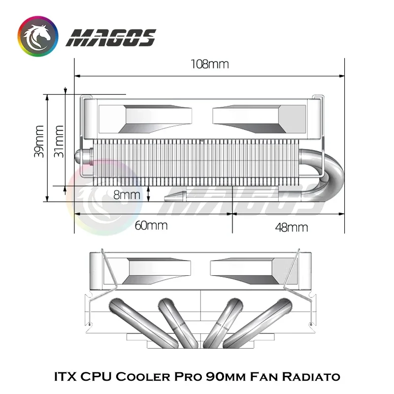 ITX CPU Cooler Pro 90mm Fan Ra - Fly Line recensie en prijs