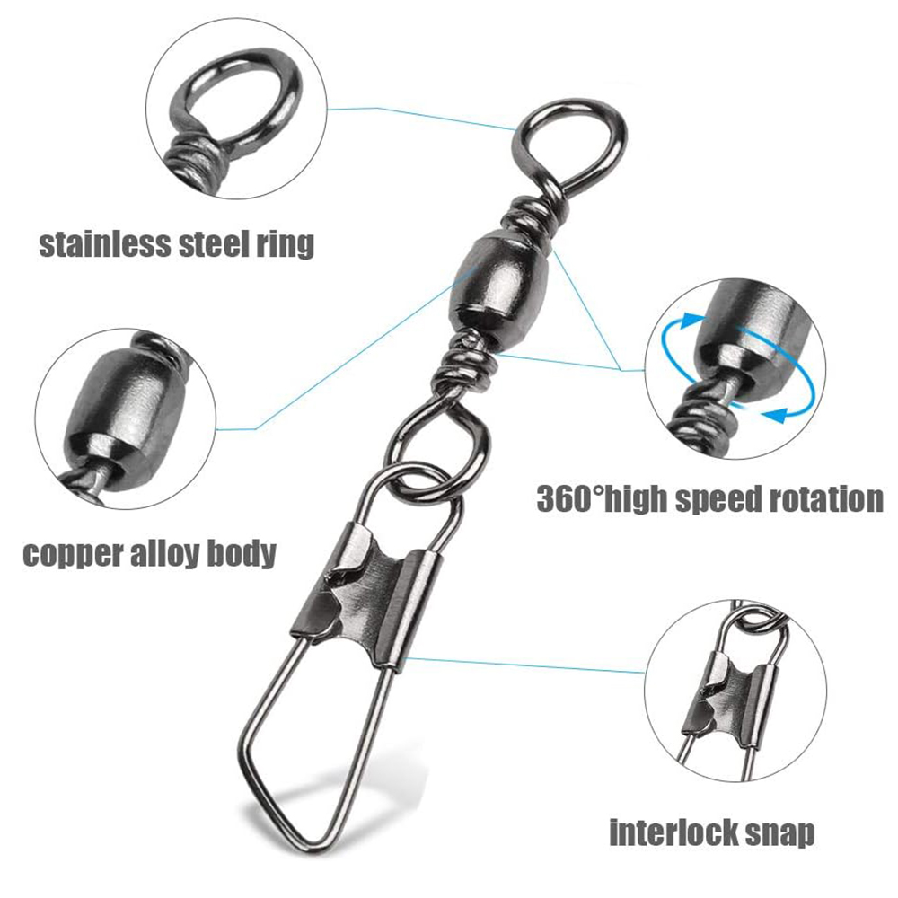 50Pcs Stainless Steel Snap Swi - Monofilament Line recensie en prijs