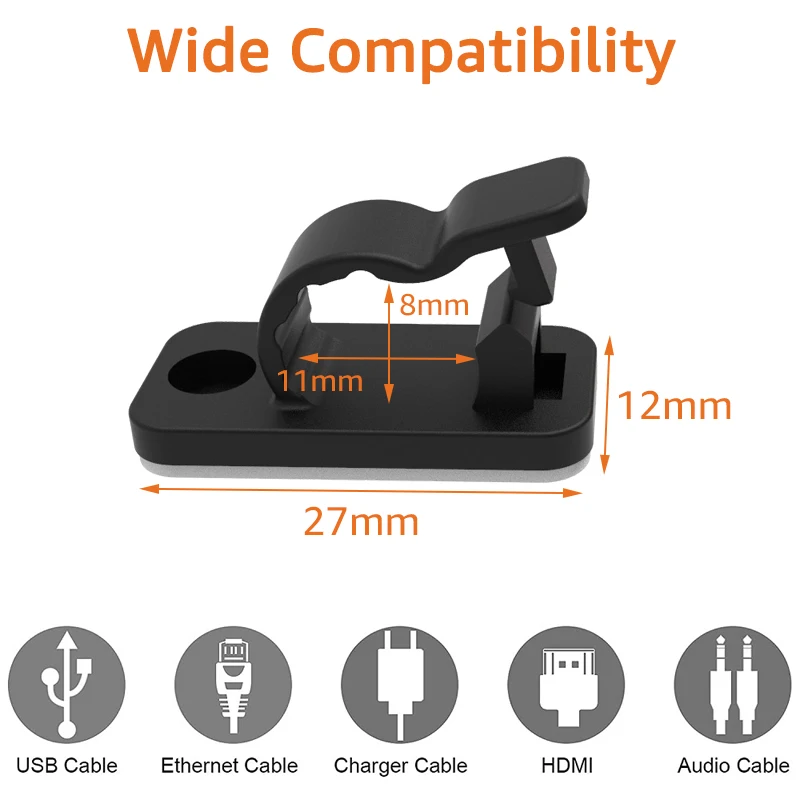 10/50PCS Cable Organizer Clips - Tippet Line recensie en prijs