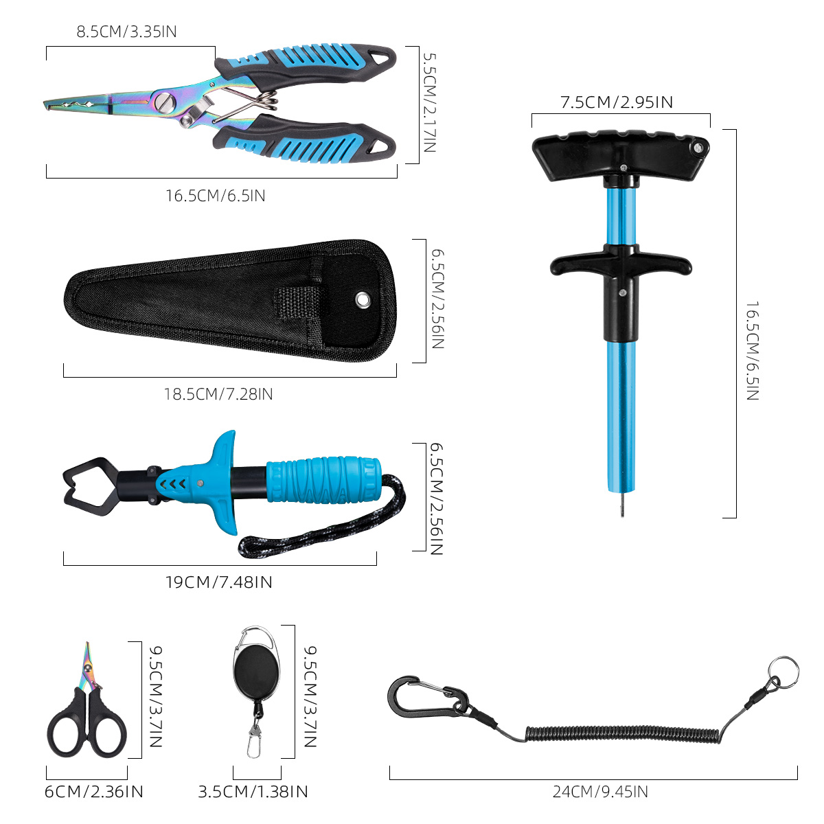 7-piece fishing tool set, prof - Freshwater Line recensie en prijs