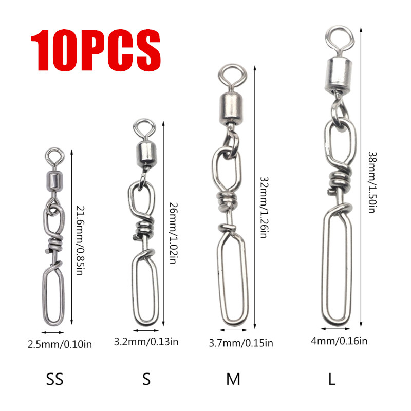 10Pcs Stainless Steel Quick Sn - Saltwater Line recensie en prijs