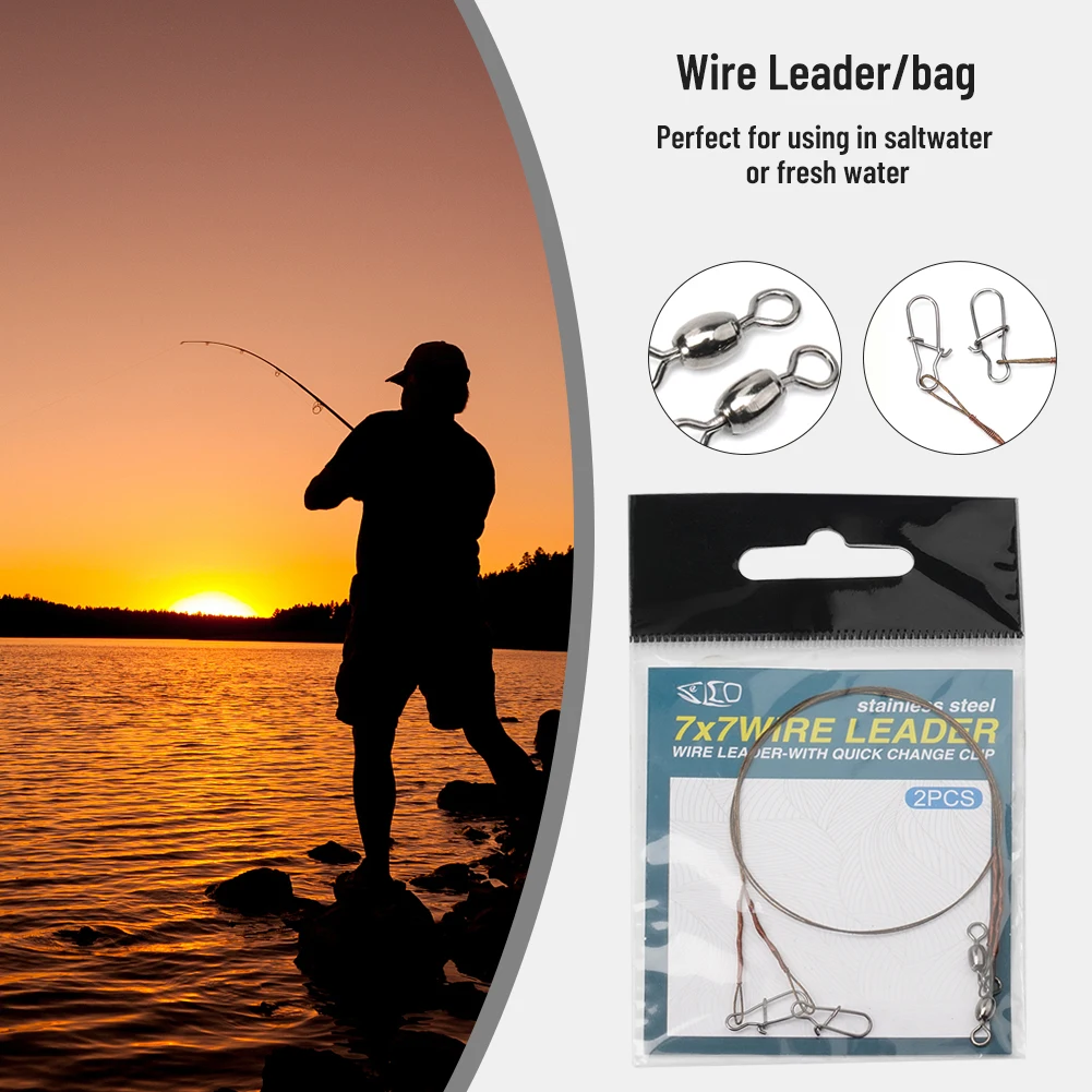2pcs/Pack Fishing Line Steel W - Leader Line recensie en prijs