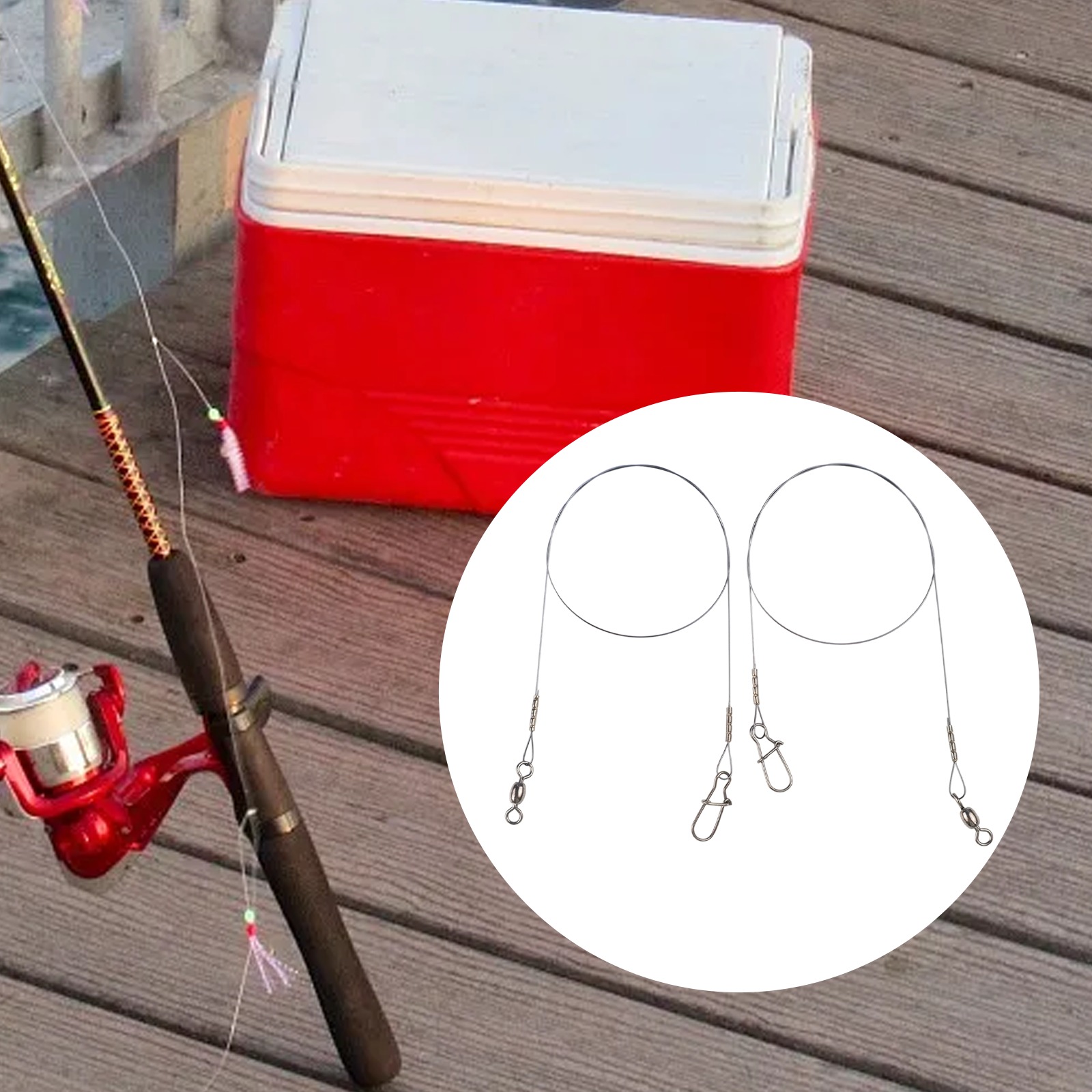 2pc Fishing Titanium Wire Lead - Leader Line recensie en prijs
