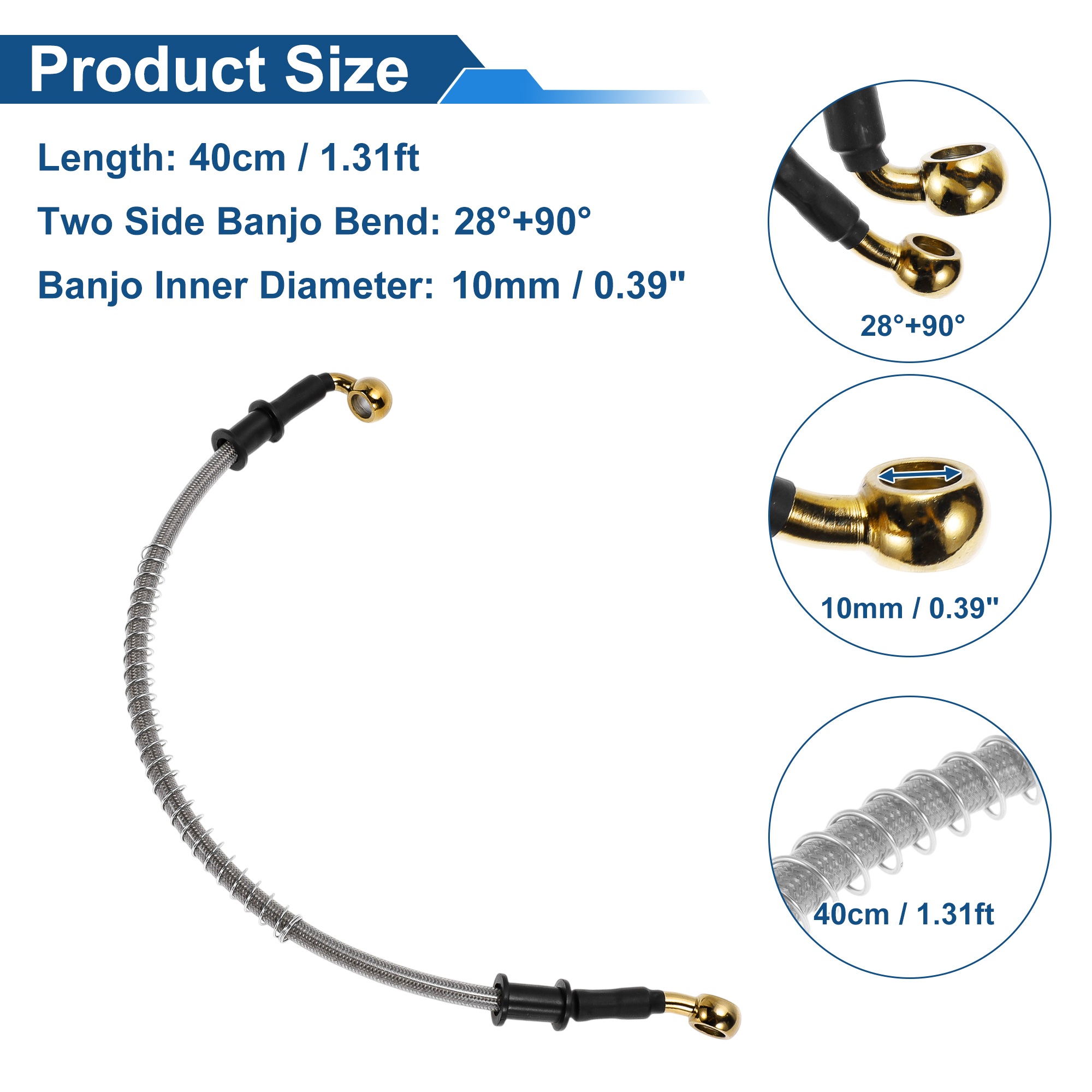 Motoforti 40cm Motorcycle Brak - Braided Line recensie en prijs