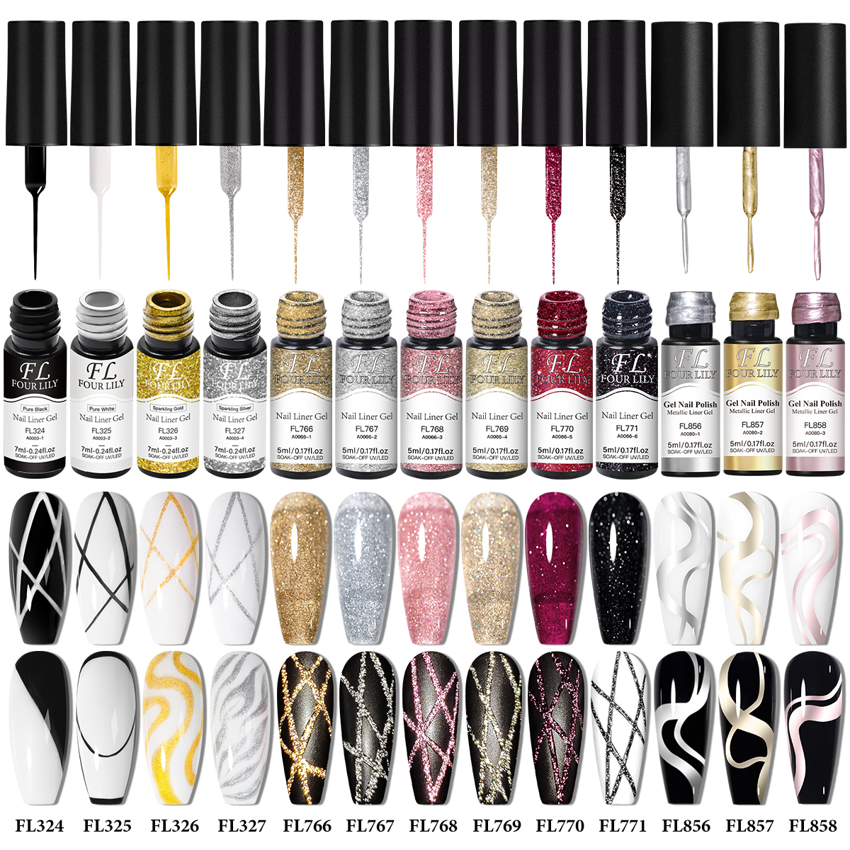 7/9/10/13pcs Gold Silver Refle - Copolymer Line recensie en prijs