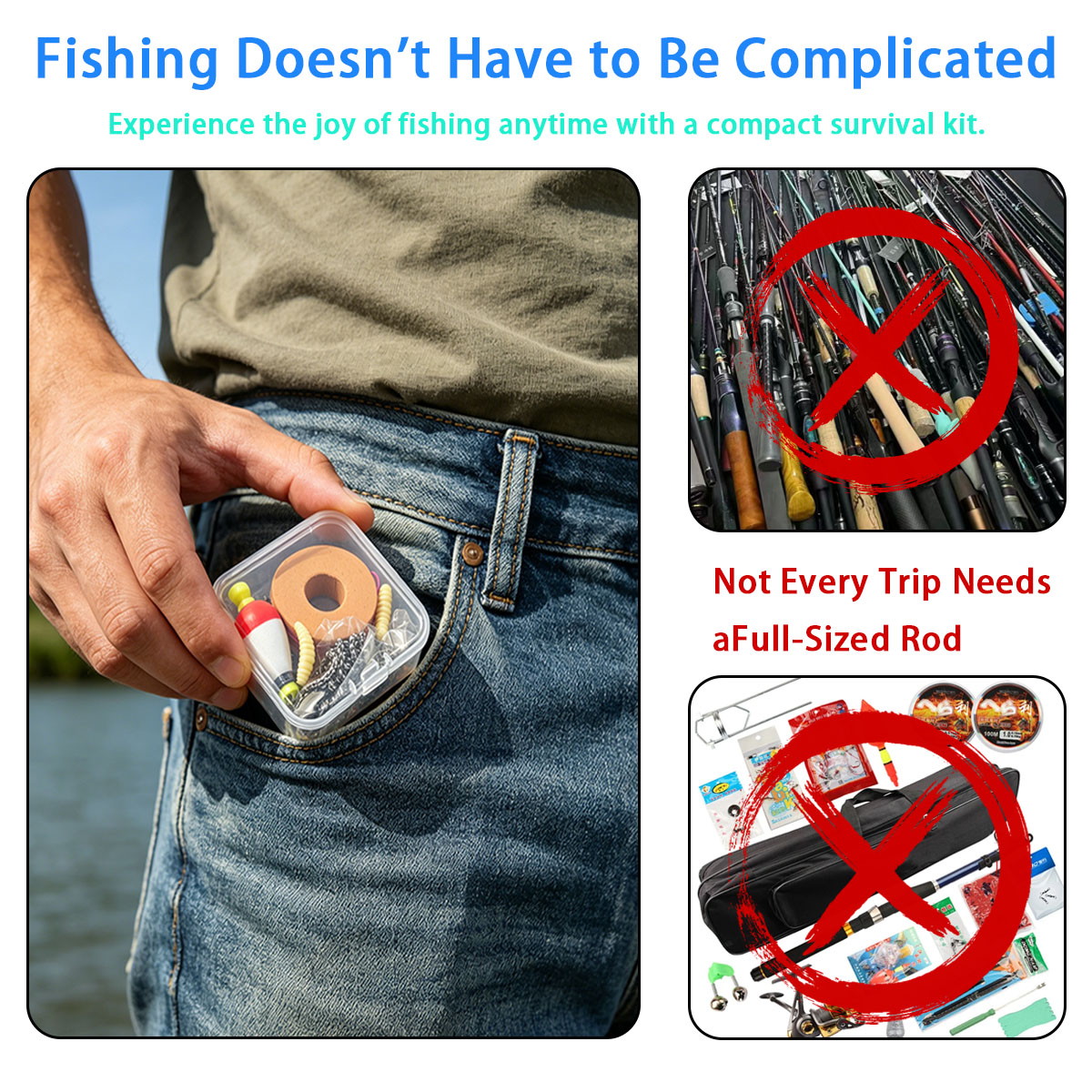 Portable Emergency Fishing Gea - Fishing Line Box recensie en prijs