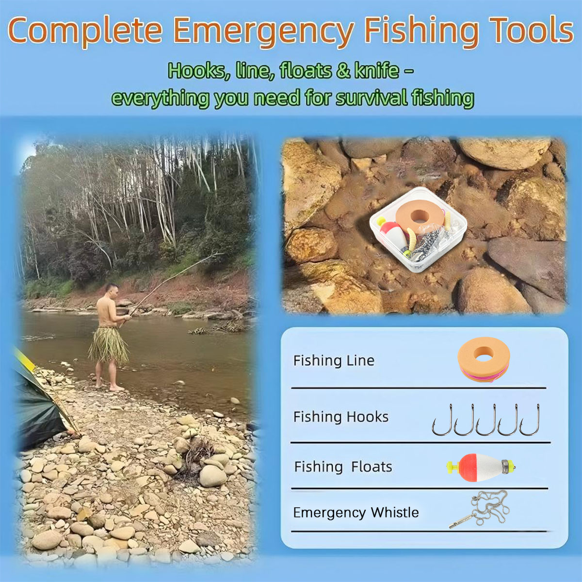 Portable Emergency Fishing Gea - Fishing Line Box recensie en prijs