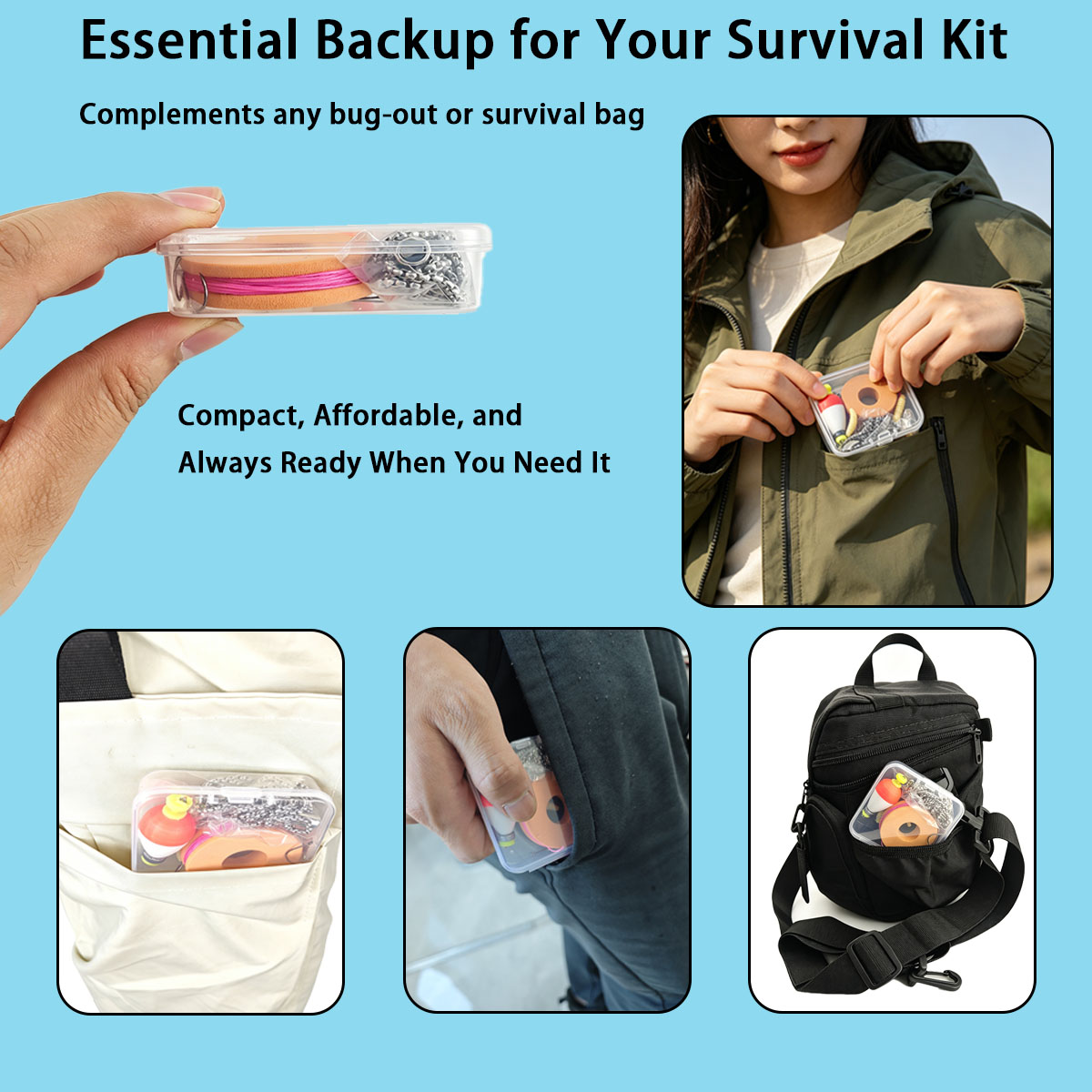 Portable Emergency Fishing Gea - Fishing Line Box recensie en prijs