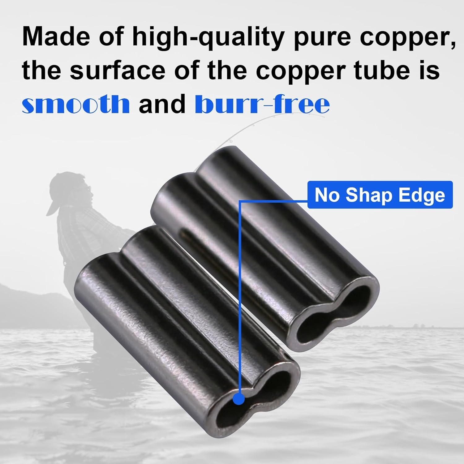 Copper Double Barrel Crimp Sle - Leader Line recensie en prijs