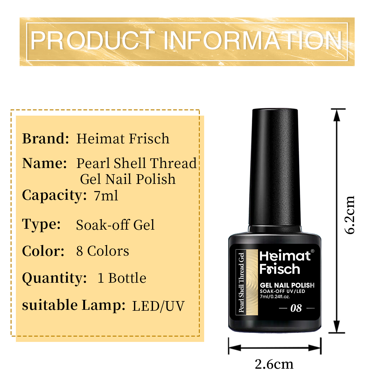 1 piece of shell line gel nail - Copolymer Line recensie en prijs